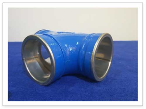 內(nèi)襯不銹鋼溝槽三通